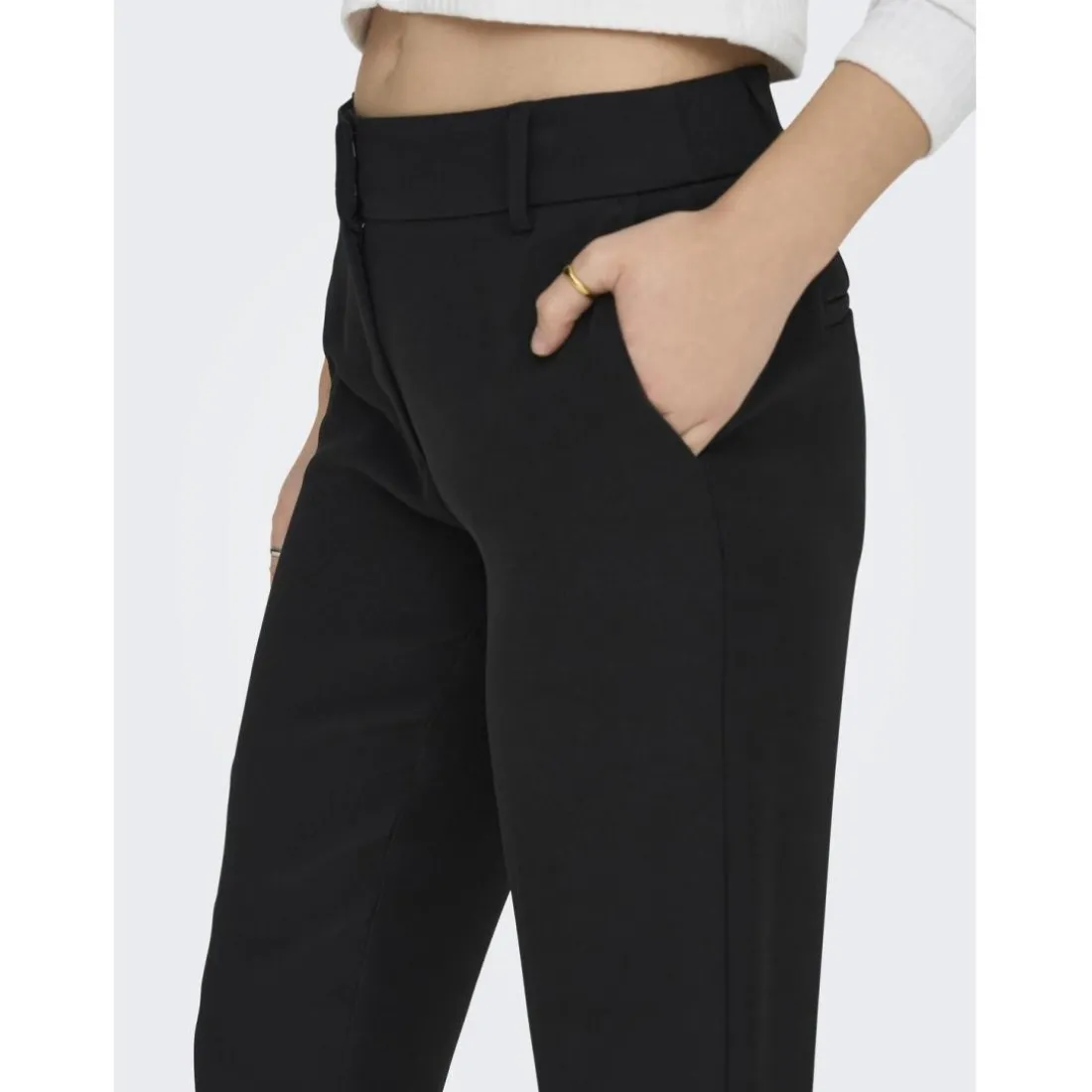 Pantalon taille haute noir Kaye