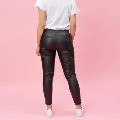 Pantalon taille élastique poches fantaisie femme - Noir