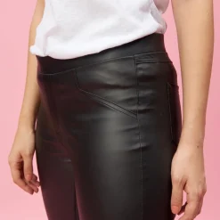 Pantalon taille élastique poches fantaisie femme - Noir