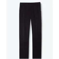 Pantalon taille élastique, viscose douce au toucher noir
