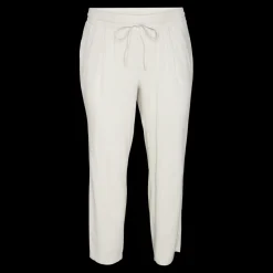 Pantalon taille moyenne gris en viscose Sofia
