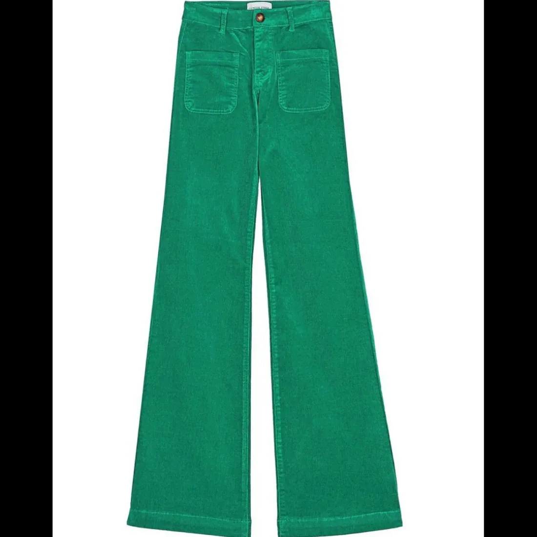Pantalon vert SONNY VELOURS en coton