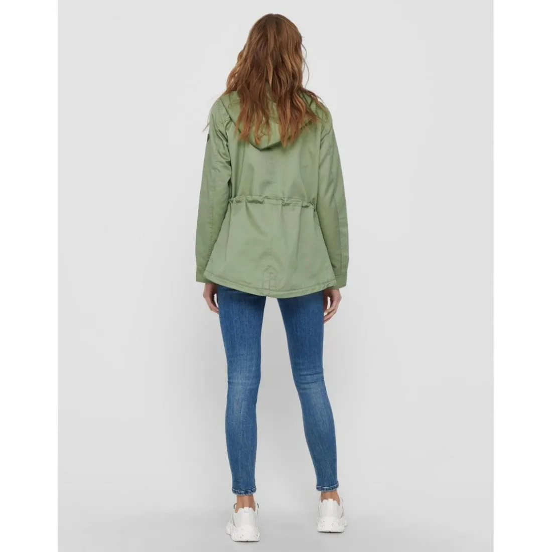 Parka Capuche Mancherons vert