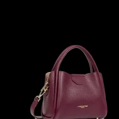 Petit sac à main bordeaux en cuir