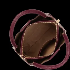 Petit sac à main bordeaux en cuir