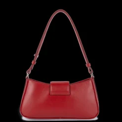Petit sac besace carmin rouge en cuir