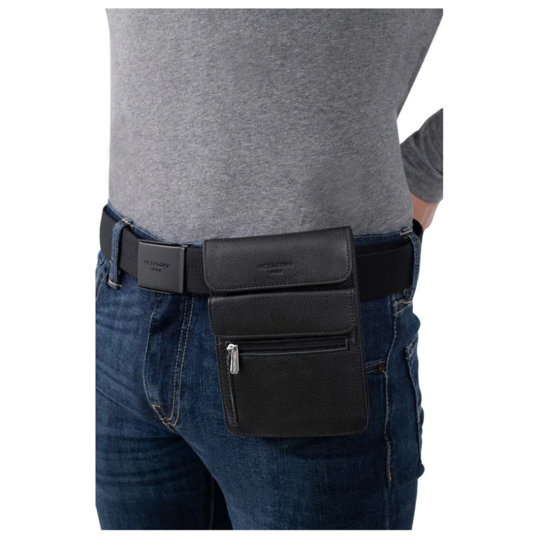 Pochette ceinture Cuir CONFORT Marine