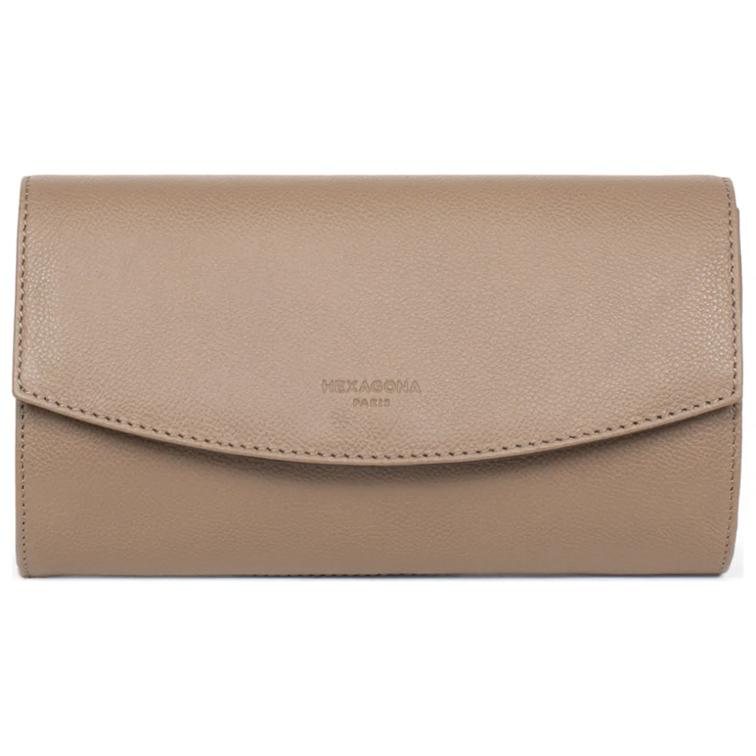 Pochette de soirée - Cuir de vachette - Écorce - Confort beige