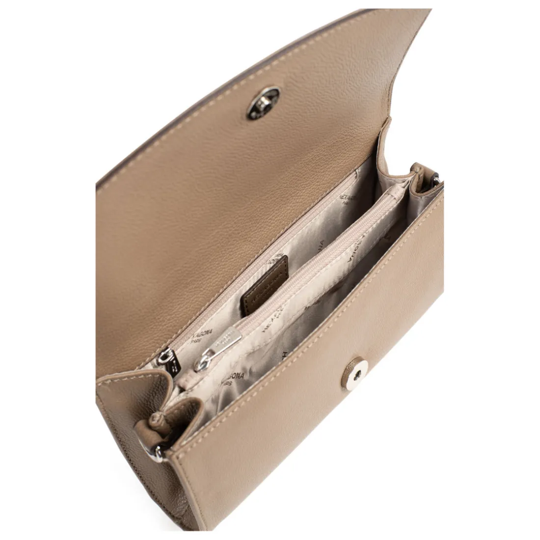 Pochette de soirée - Cuir de vachette - Écorce - Confort beige