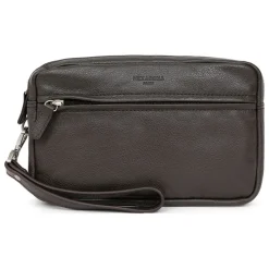 Pochette dragonne Cuir CONFORT Marron foncé Cody