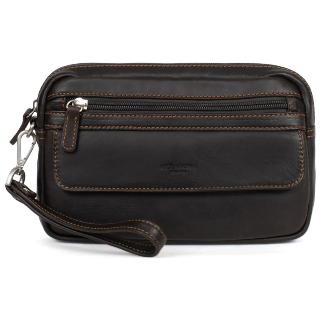 Pochette dragonne Cuir FELIN Marron
