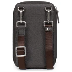Pochette téléphone avec portefeuille Stop RFID Cuir CONFORT Marron foncé