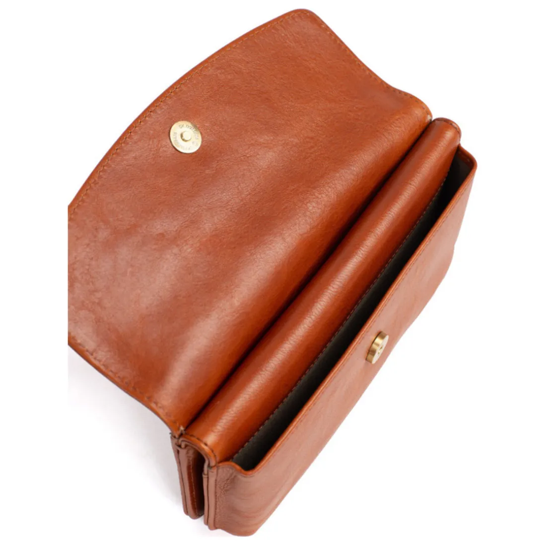 Pochette téléphone avec portefeuille Stop RFID ONDINE Cognac Dee en cuir