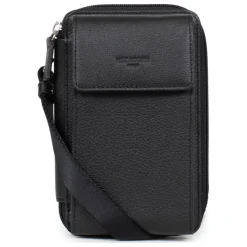 Pochette téléphone avec portefeuille Stop RFID Cuir CONFORT Noir