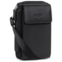 Pochette téléphone avec portefeuille Stop RFID Cuir CONFORT Noir