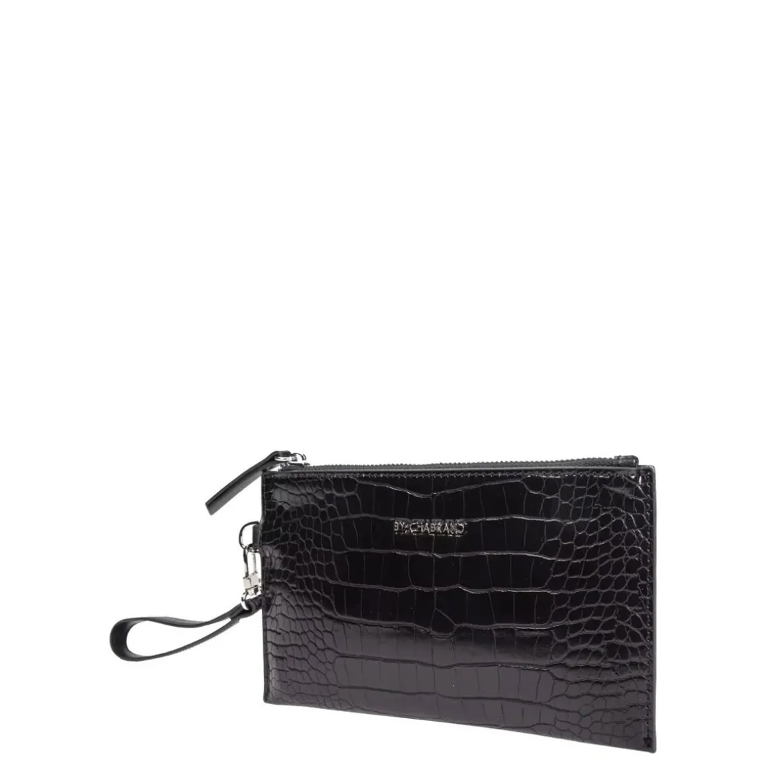 Pochetteeffet croco noir
