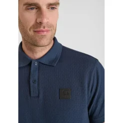 Polo ARIEL bleu Kai en coton