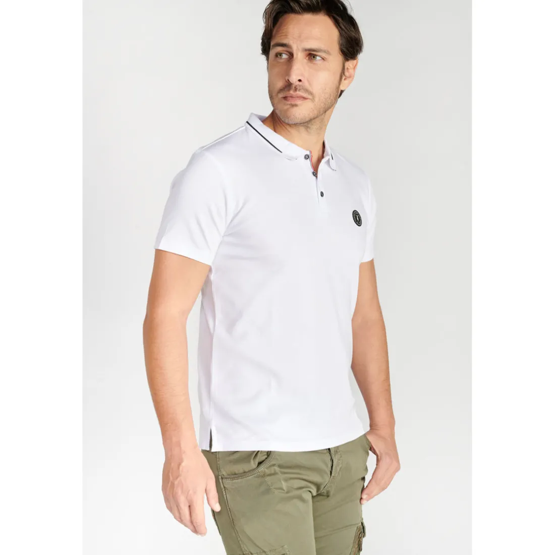Polo Aron blanc en coton