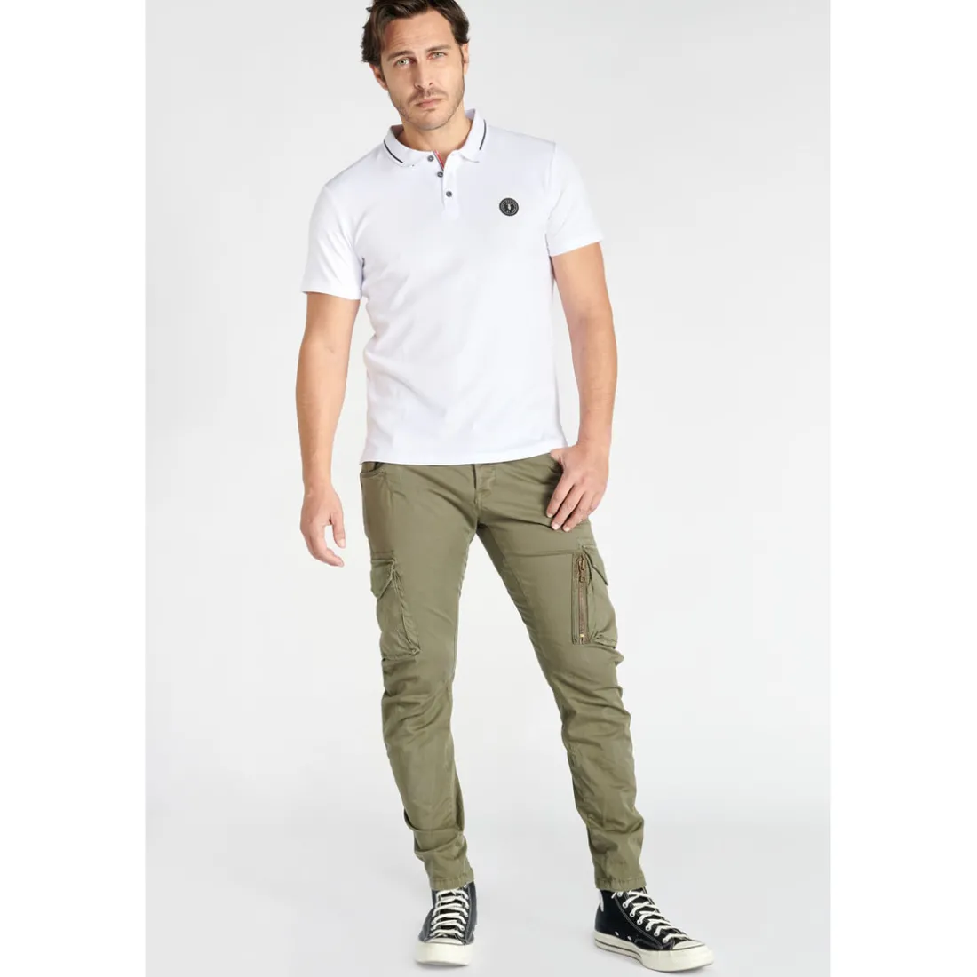 Polo Aron blanc en coton