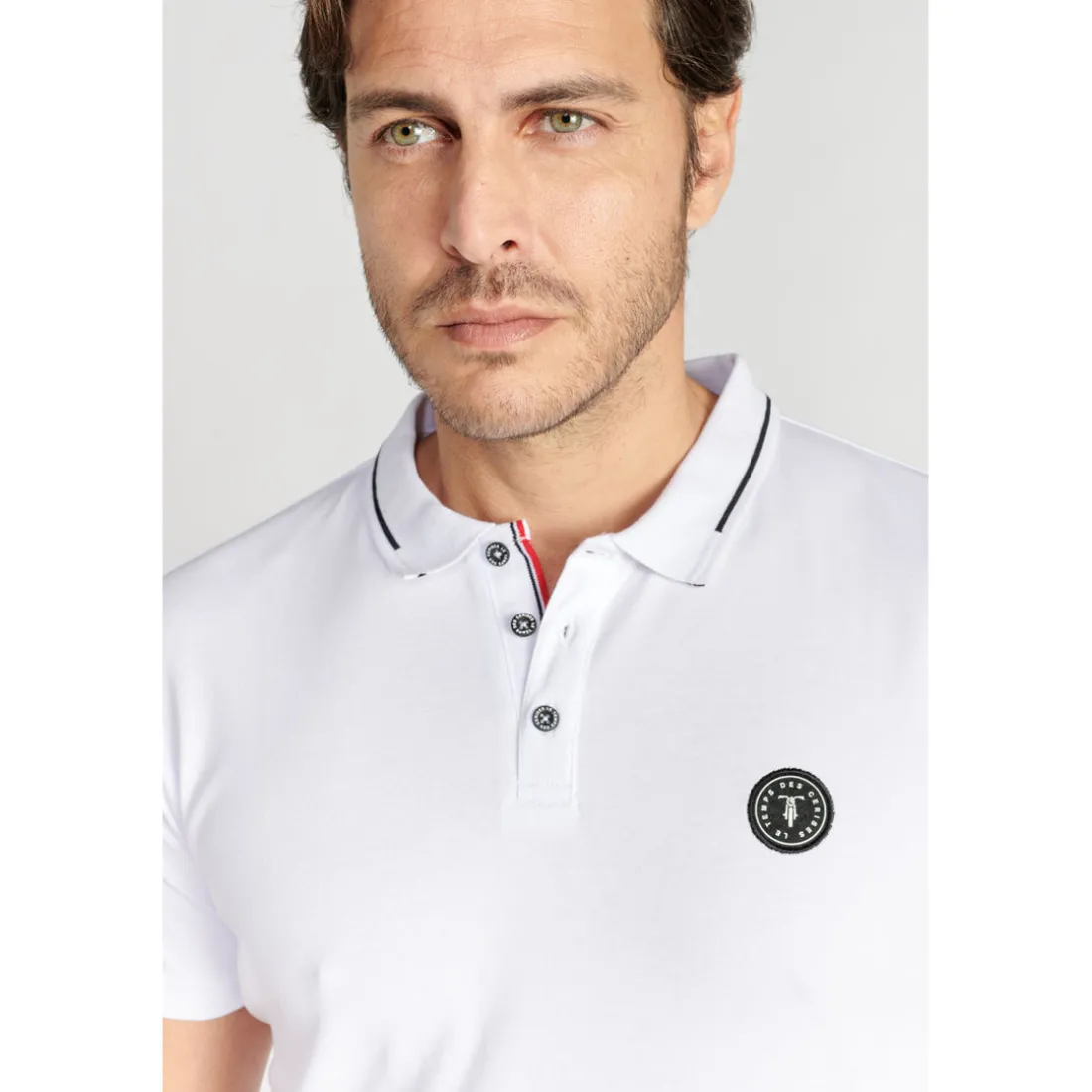 Polo Aron blanc en coton
