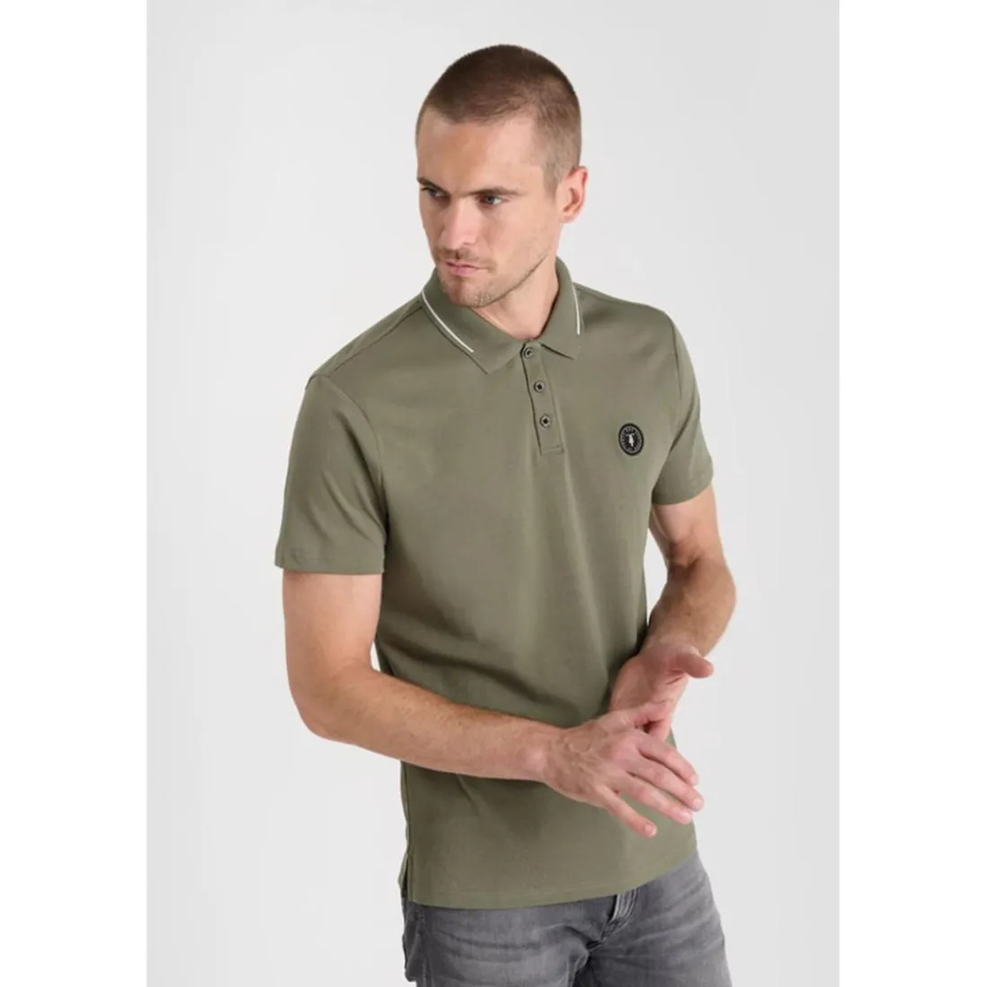 Polo ARON kaki Jay en coton