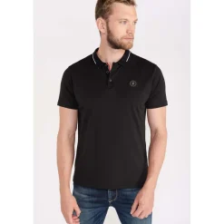 Polo Aron noir en coton