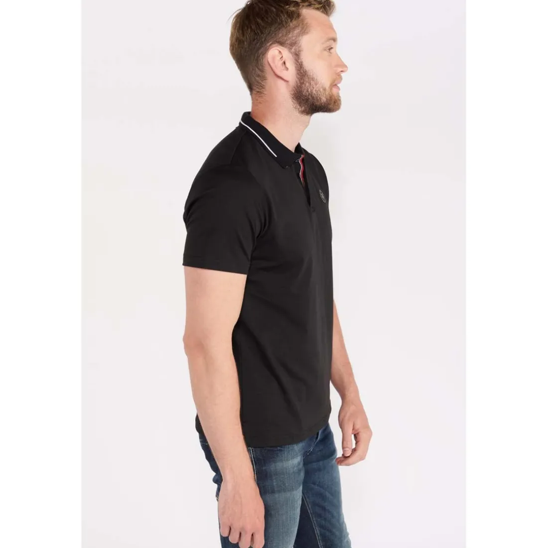 Polo Aron noir en coton