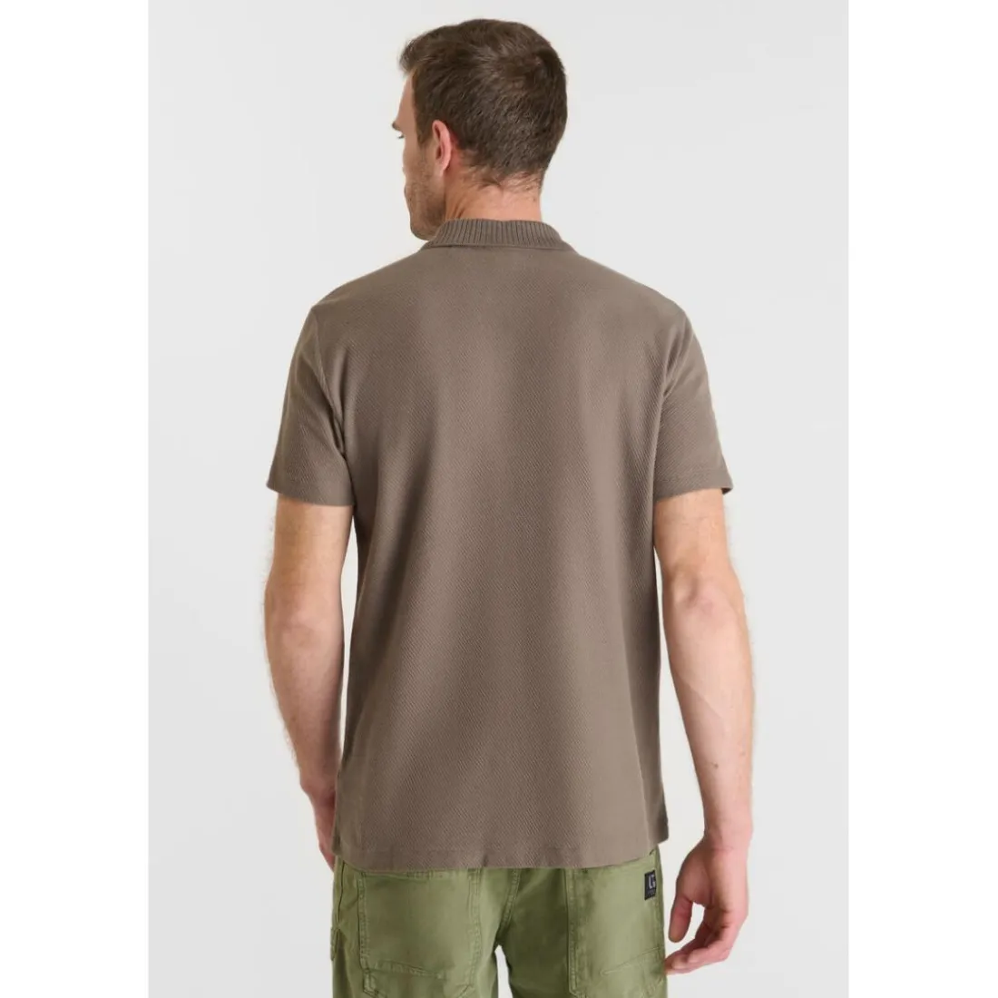 Polo CERLO marron en coton Leif