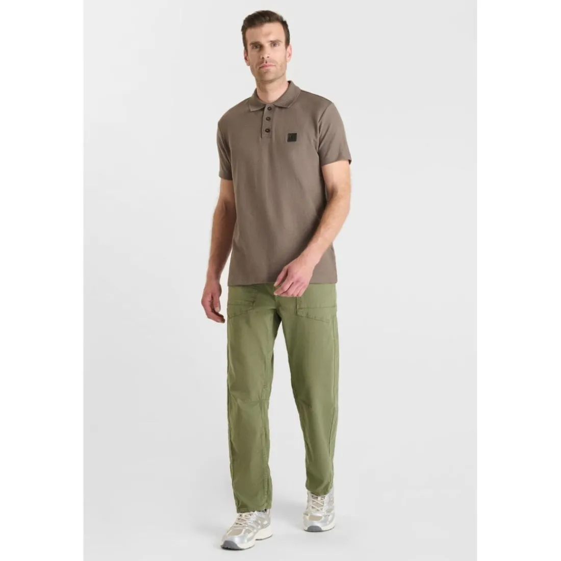 Polo CERLO marron en coton Leif