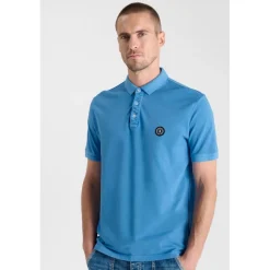 Polo DYLON bleu en coton Bo