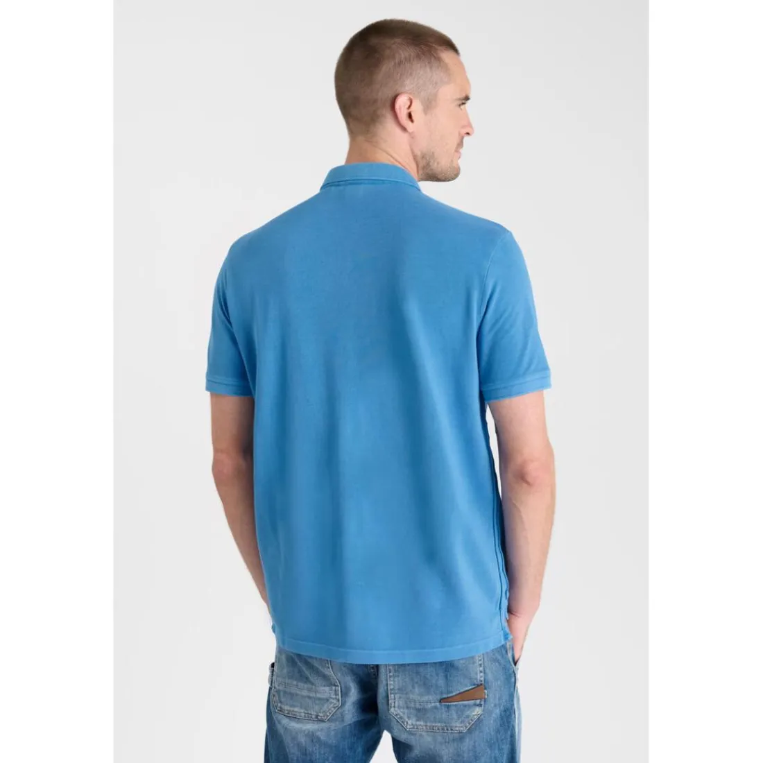 Polo DYLON bleu en coton Bo