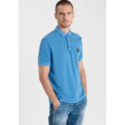 Polo DYLON bleu en coton Bo