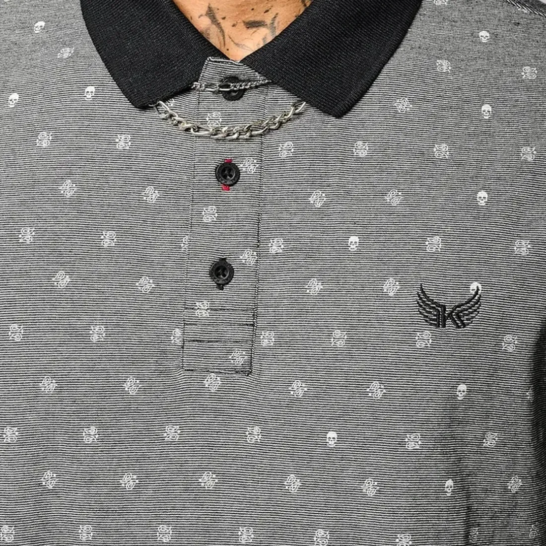 Polo M Courtes BULL Black noir