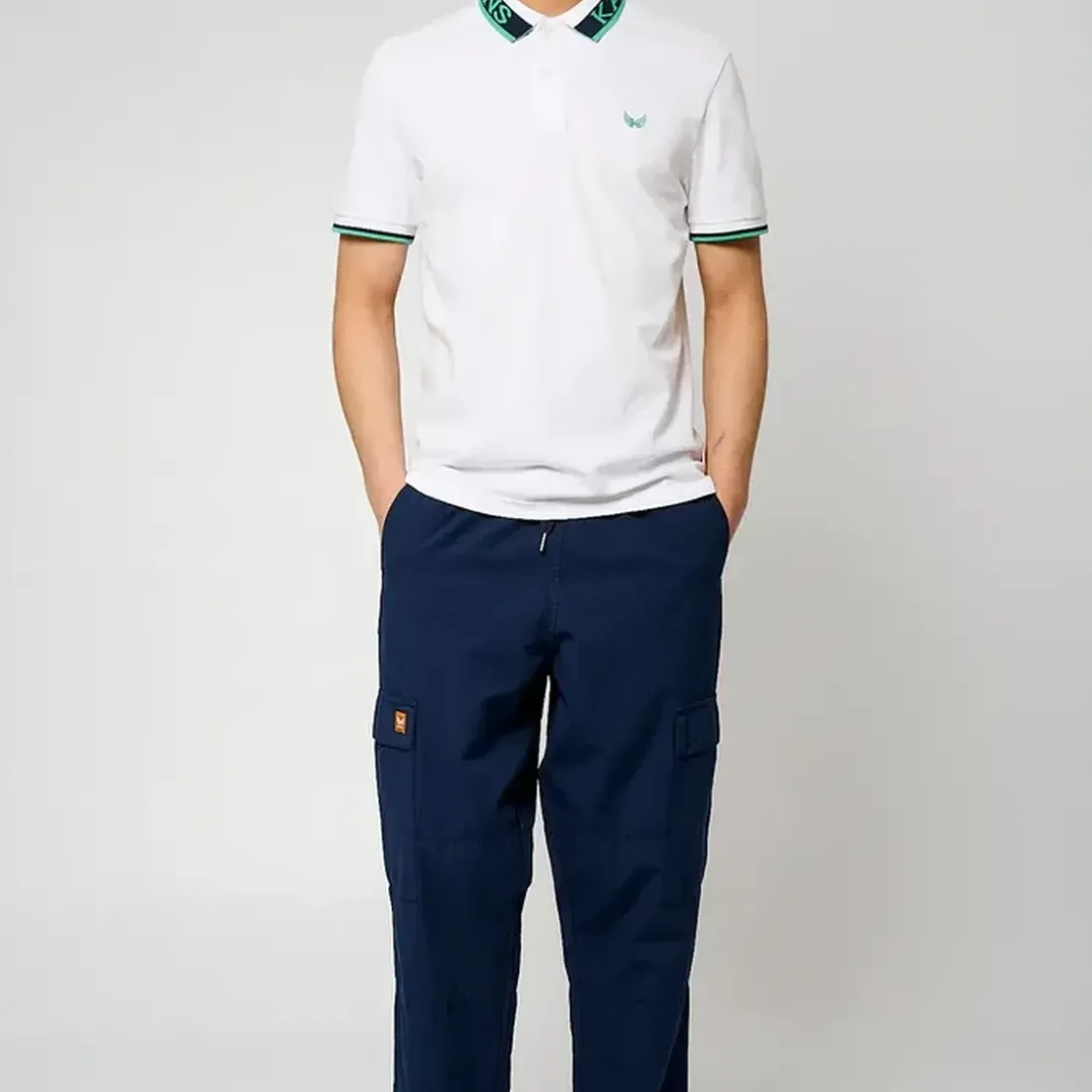 Polo M Courtes en coton TOBY White blanc