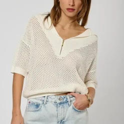 Polo M Courtes LAIZA blanc en coton