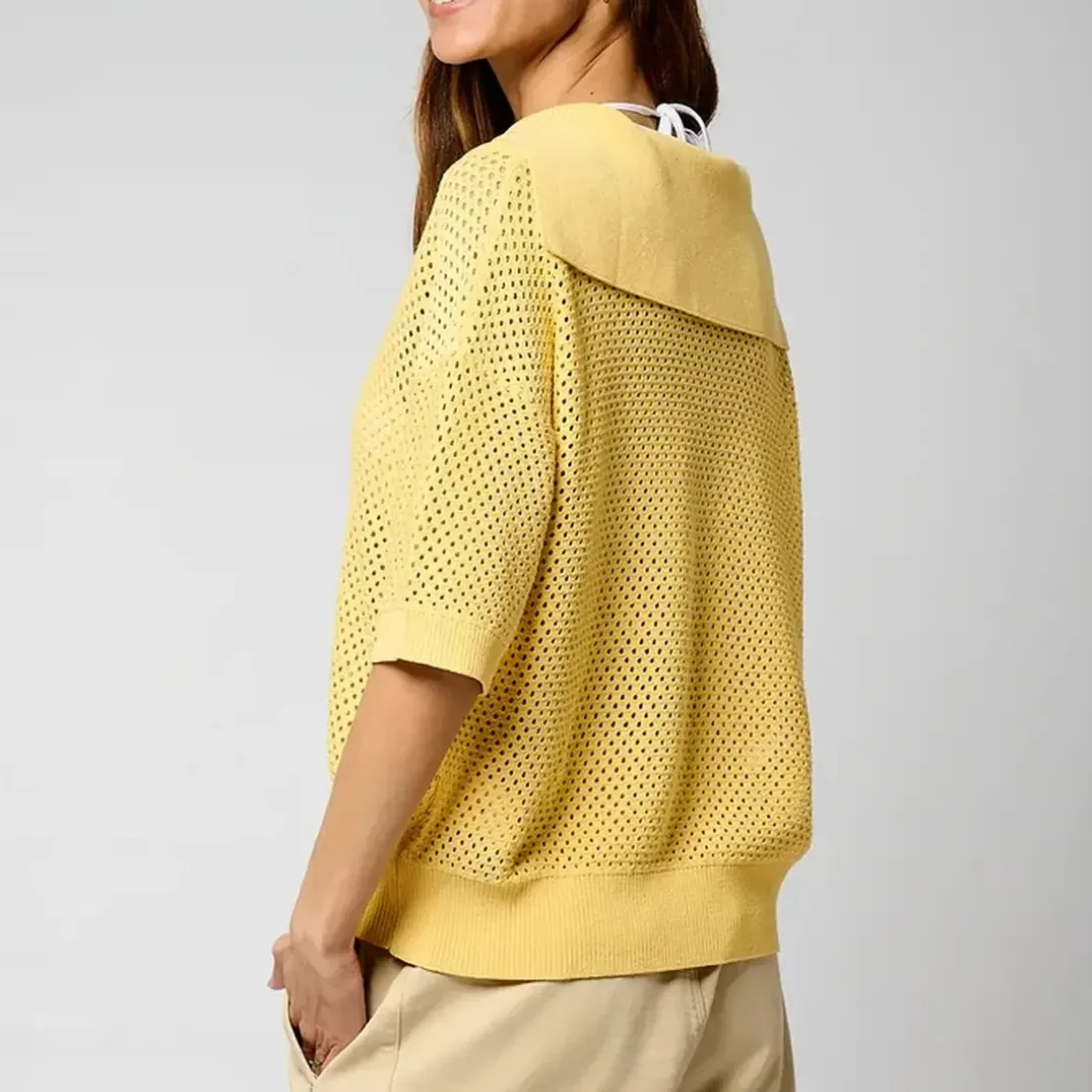Polo M Courtes LAIZA jaune en viscose