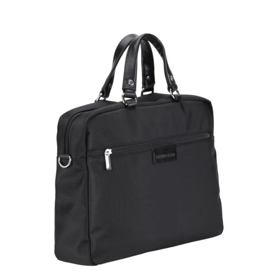 Porte document noir en cuir