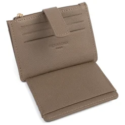 Porte-cartes AUDE Taupe Lucie en cuir