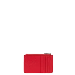 Porte-cartes CONFORT Fraise en cuir Gaia rouge