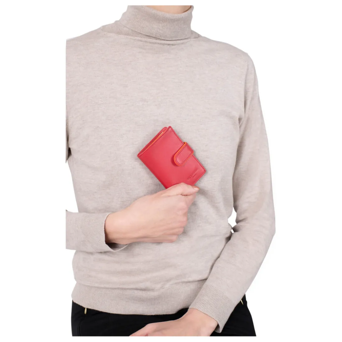 Porte-cartes Cuir MULTICO Fuchsia/Multicolore
