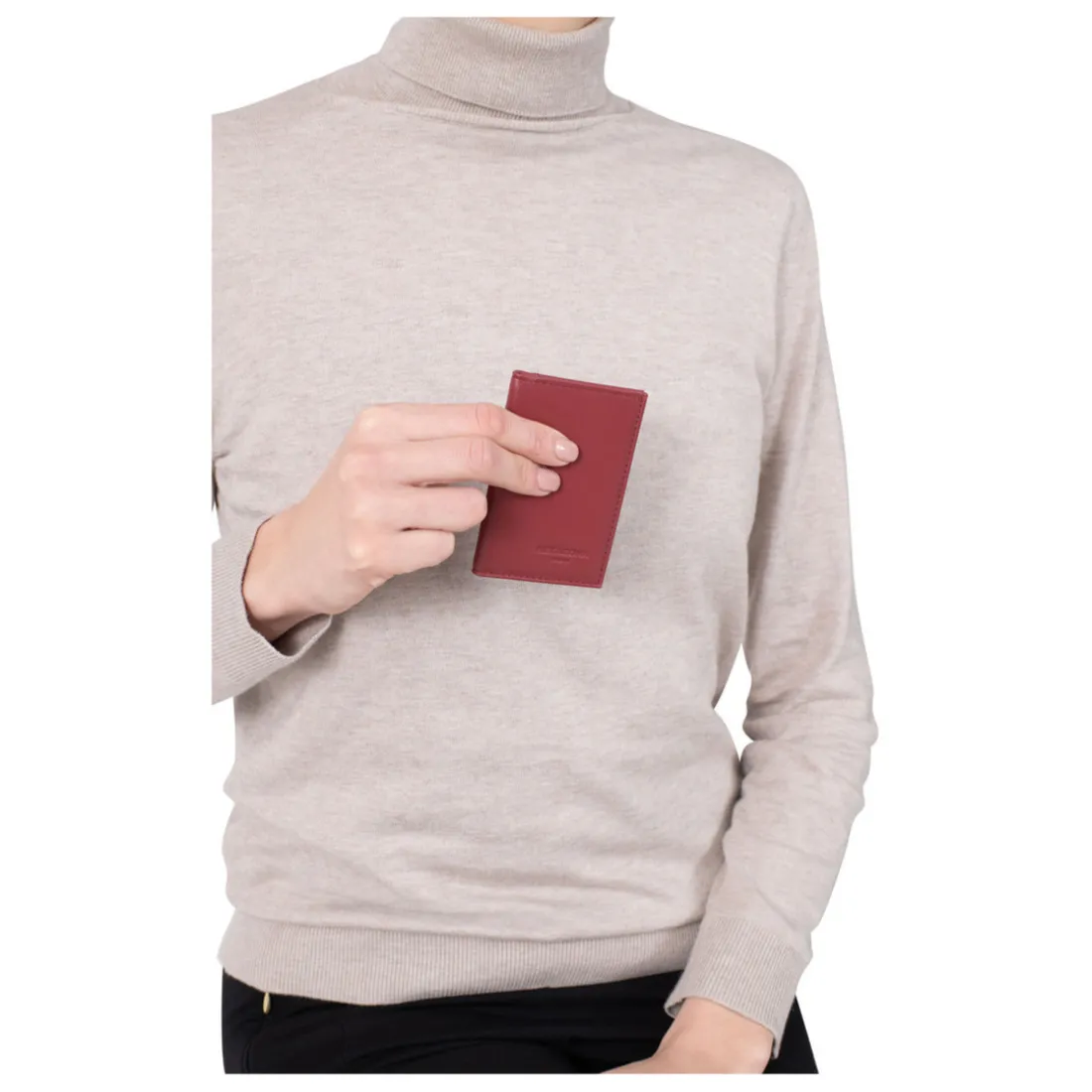 Porte-cartes Cuir SOFT Rouge Axel