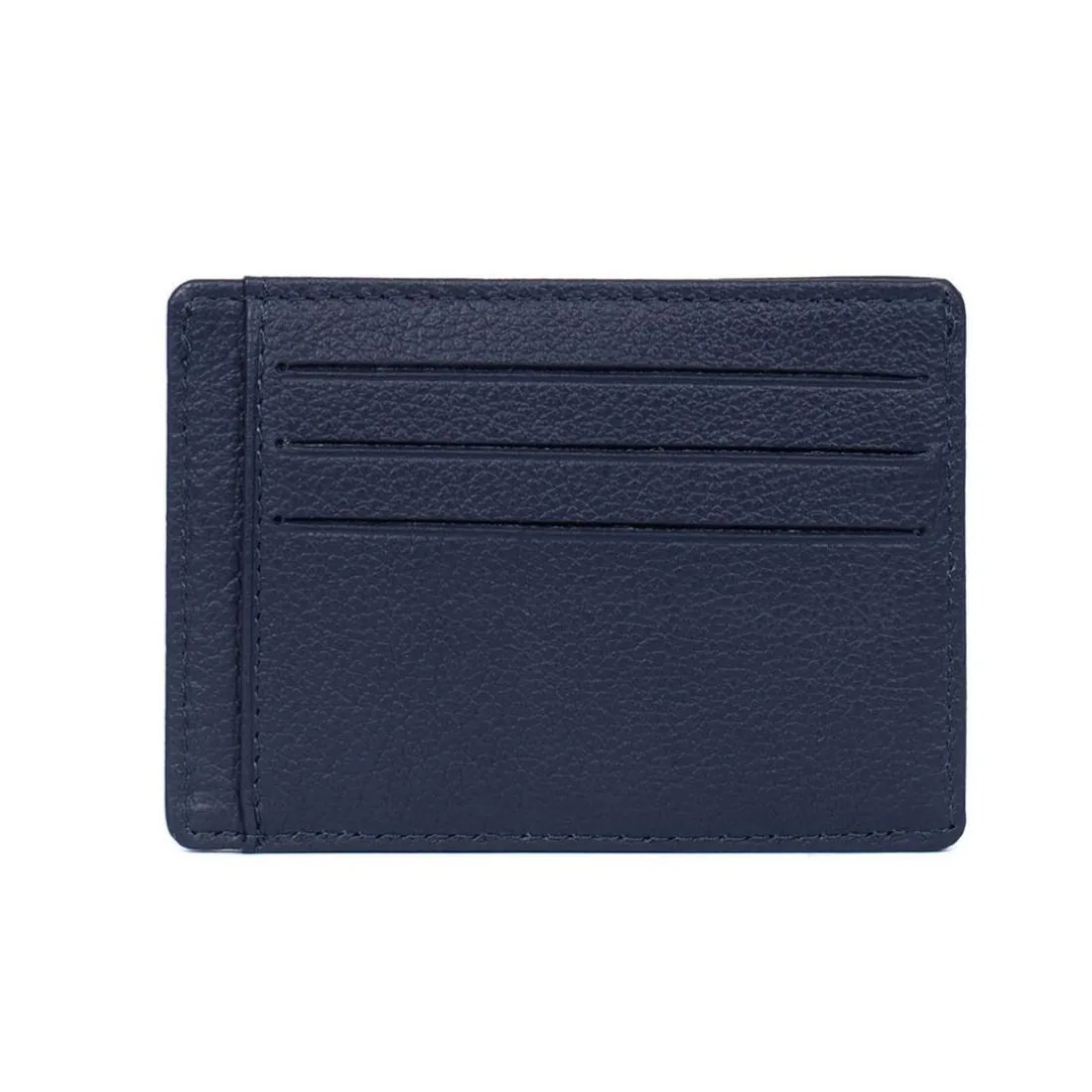 Porte-cartes Stop RFID Cuir CONFORT Marine Vale
