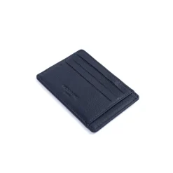 Porte-cartes Stop RFID Cuir CONFORT Marine Vale