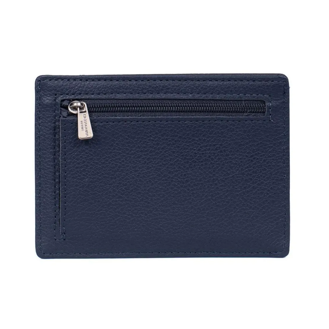 Porte-cartes Stop RFID Cuir CONFORT Marine Nea