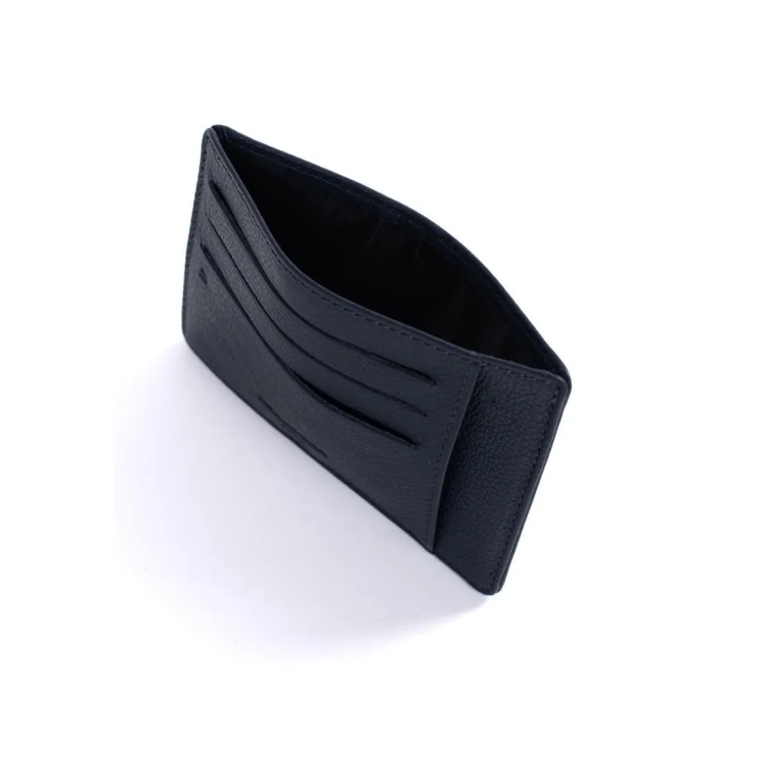 Porte-cartes Stop RFID Cuir CONFORT Marine Nea