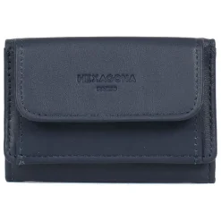 Porte-cartes Stop RFID SOFT Marine en cuir Maia