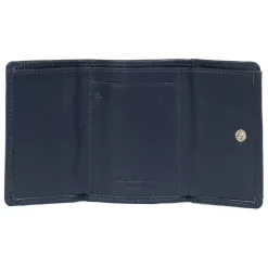Porte-cartes Stop RFID SOFT Marine en cuir Maia