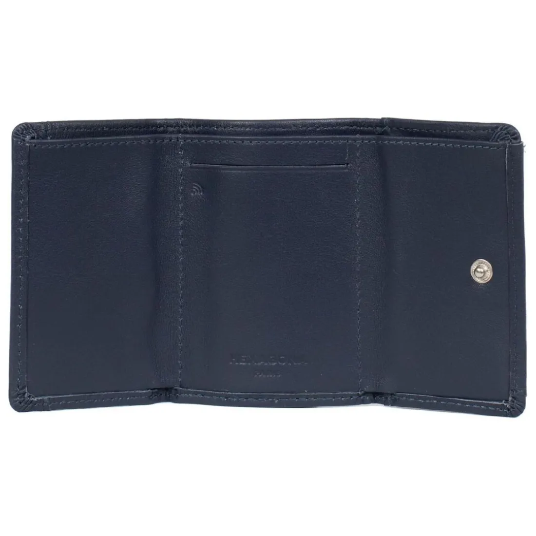 Porte-cartes Stop RFID SOFT Marine en cuir Maia