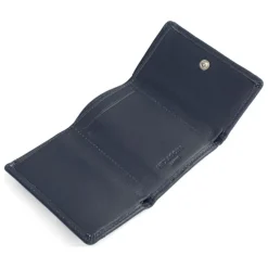 Porte-cartes Stop RFID SOFT Marine en cuir Maia