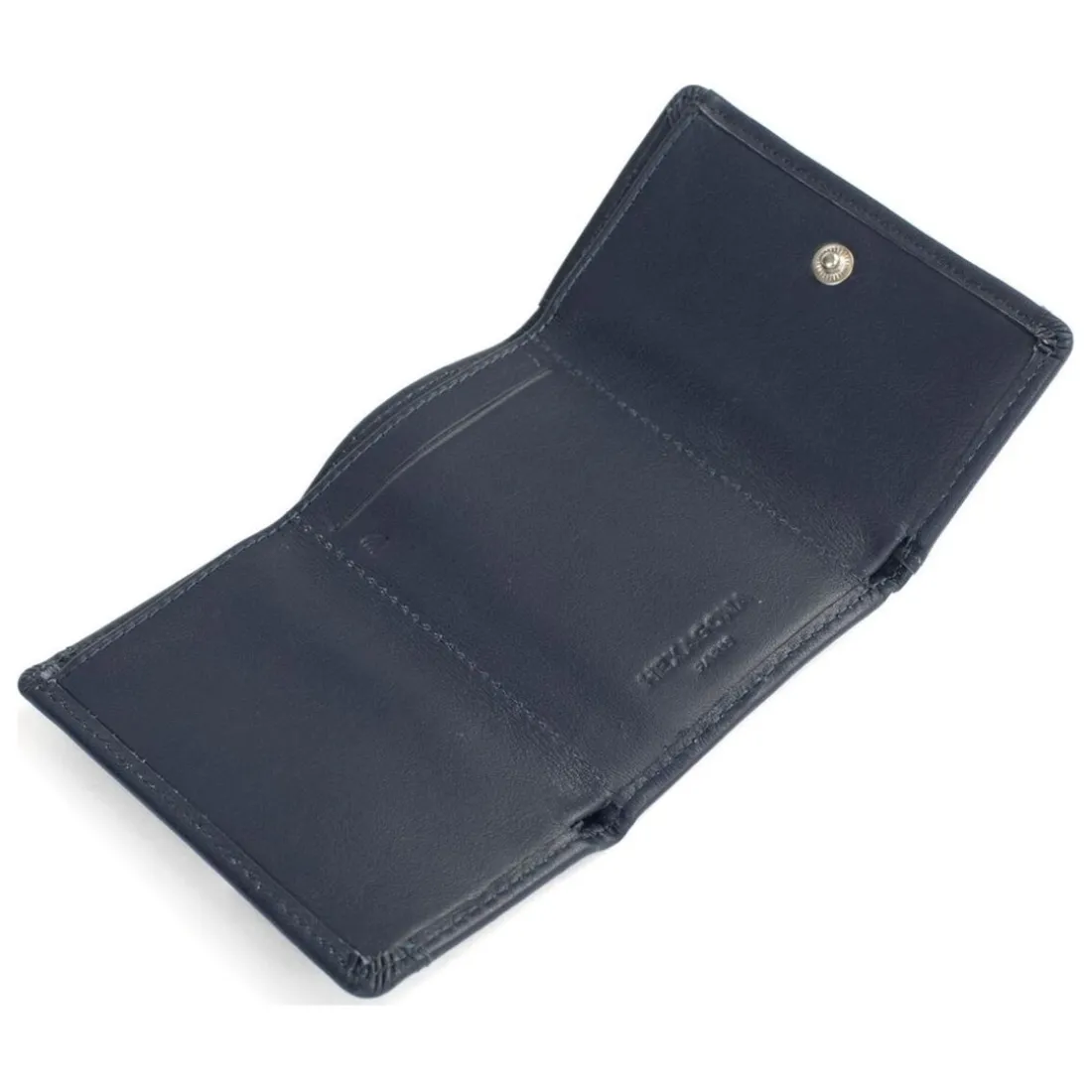Porte-cartes Stop RFID SOFT Marine en cuir Maia